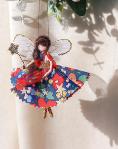 Liberty Betsy Fairy displayed with delicate wings and floral detailing, an ideal Christmas gift or ornament