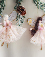 Load image into Gallery viewer, Christmas Fairy – Tiny Antique Pink Fairy
