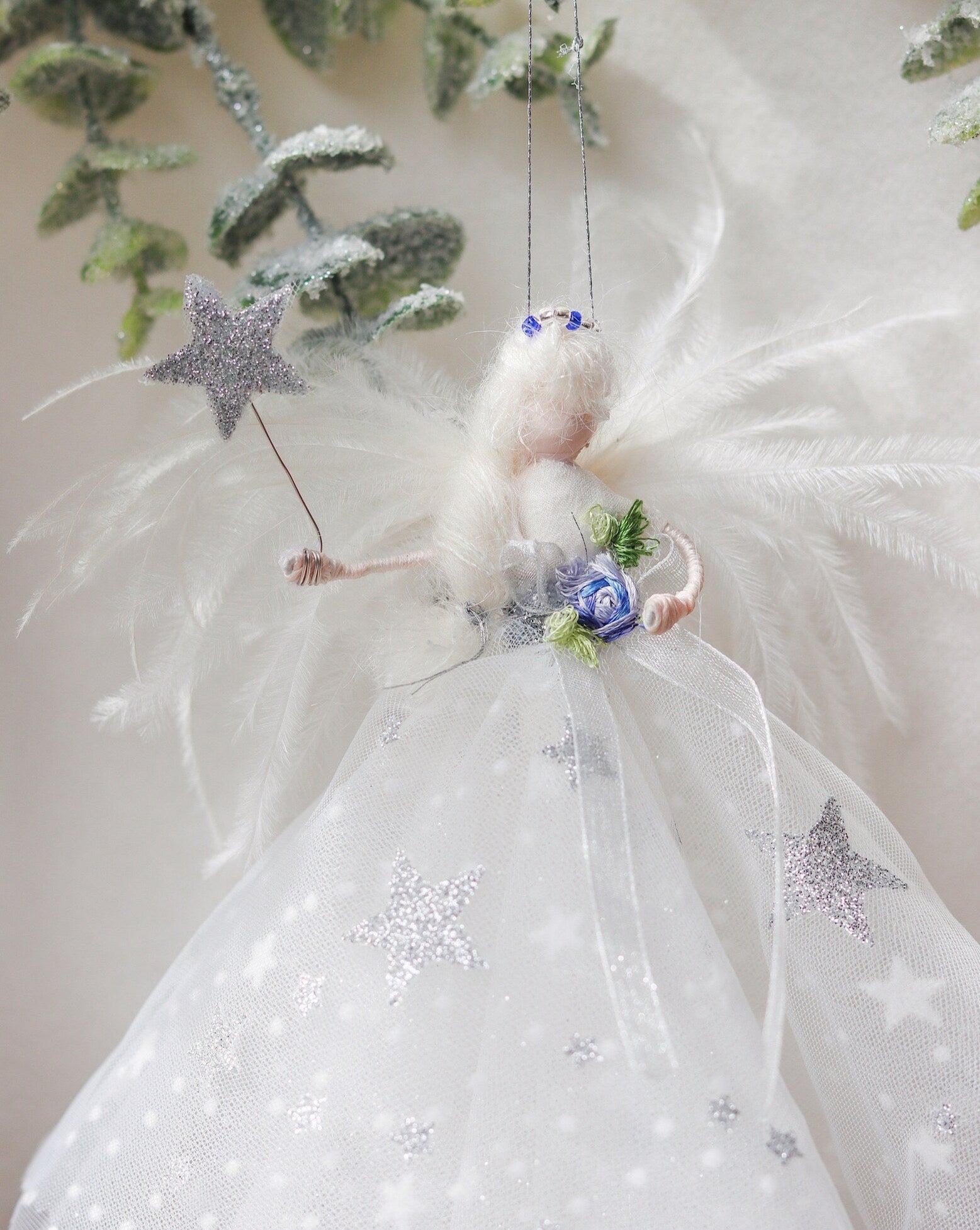florlaice fairies, handmade heriloom gift, christmas tree decoration, cottage core christmas