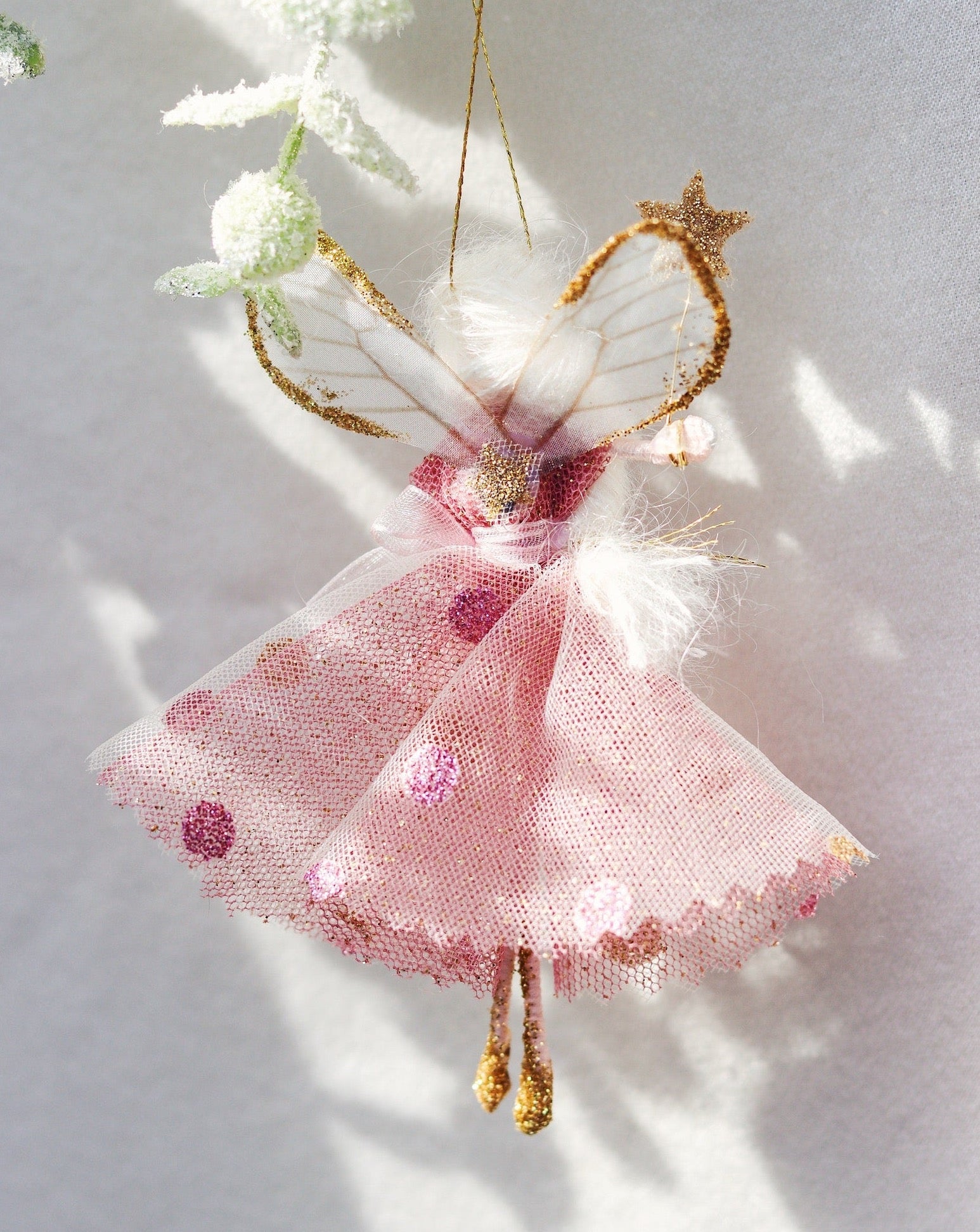Each Florialice fairy is lovingly created using the cottons, silks, tulle and delicate embellishments, and a magic wand... Every fairy will slightly differ, which gives them their unique character. Their wings are made from the Silk Organza, which really does make the fairies come to life!