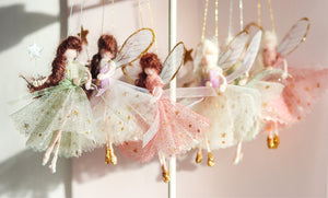 florialice tooth fairies in pink, green, lilac gold sparkle stars