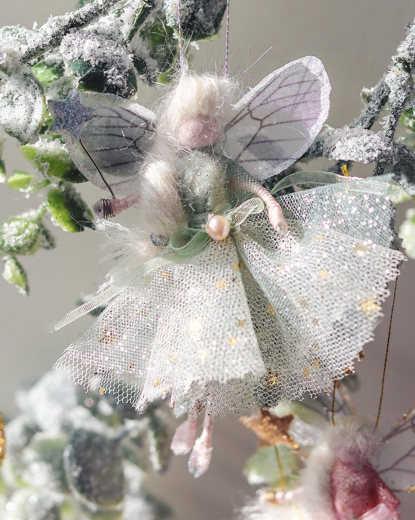 This little Tooth Fairy is a unique, one-of-a-kind product, handmade by a bridal designer from all her cherished fabrics. It is an item to treasure, a special family heirloom. Each fairy is unique.