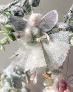 Load image into Gallery viewer, This little Tooth Fairy is a unique, one-of-a-kind product, handmade by a bridal designer from all her cherished fabrics. It is an item to treasure, a special family heirloom. Each fairy is unique.
