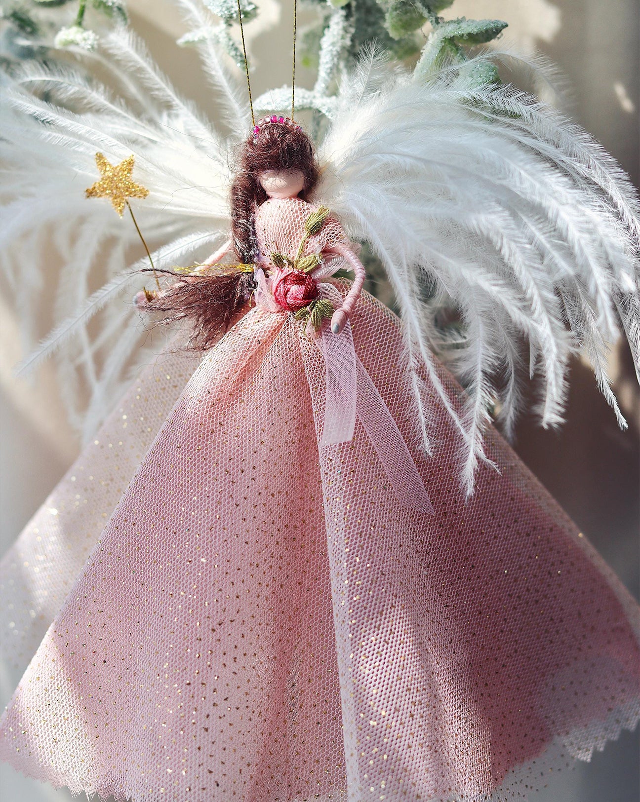 Christmas Fairy – Pink Sparkle Tree Topper