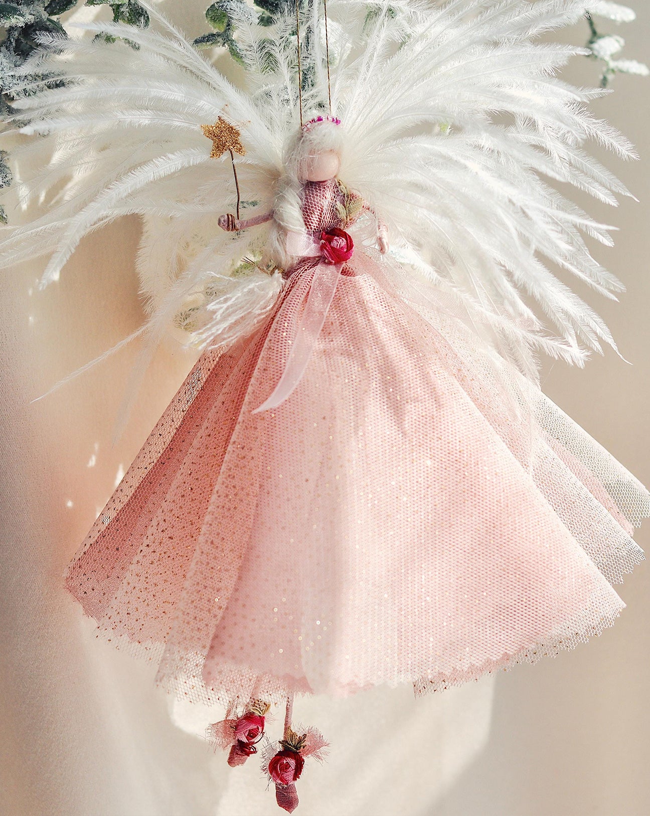 Christmas Fairy – Pink Sparkle Tree Topper