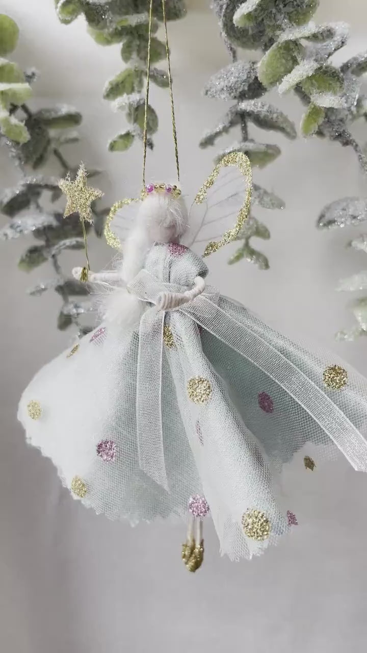video of magical Christmas fairy decoration handmade heirloom very special gift