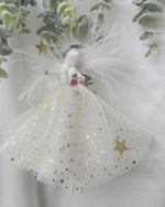 Load and play video in Gallery viewer, video of handmade florialice fairy decoration perfect for christmas
