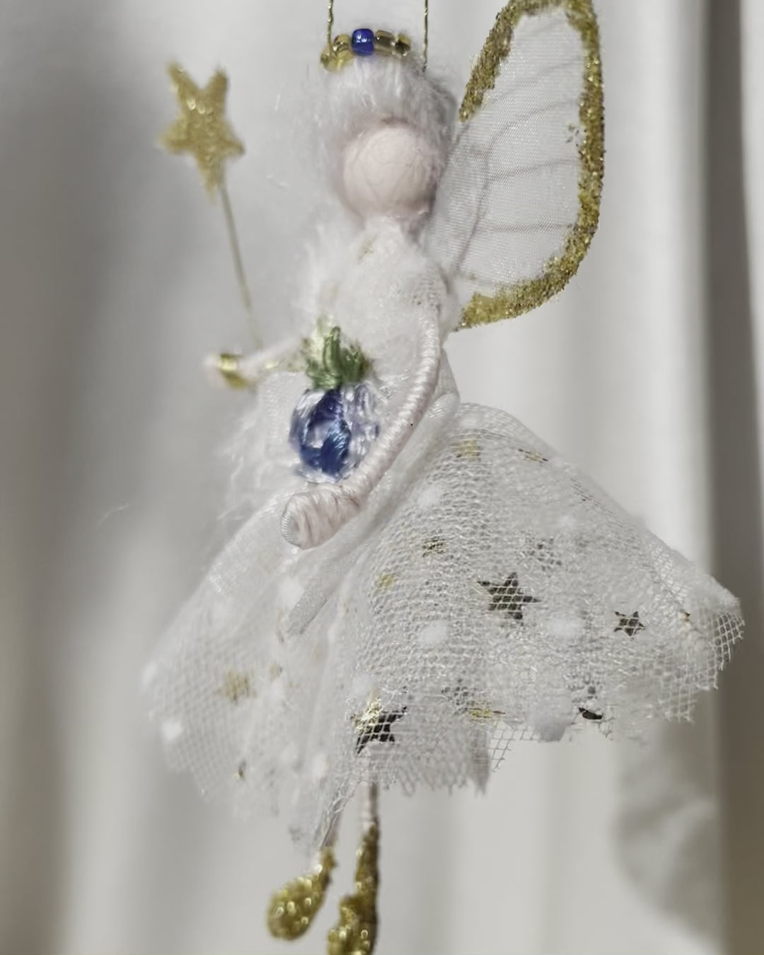 Gold Star Fairy in Blue - Small