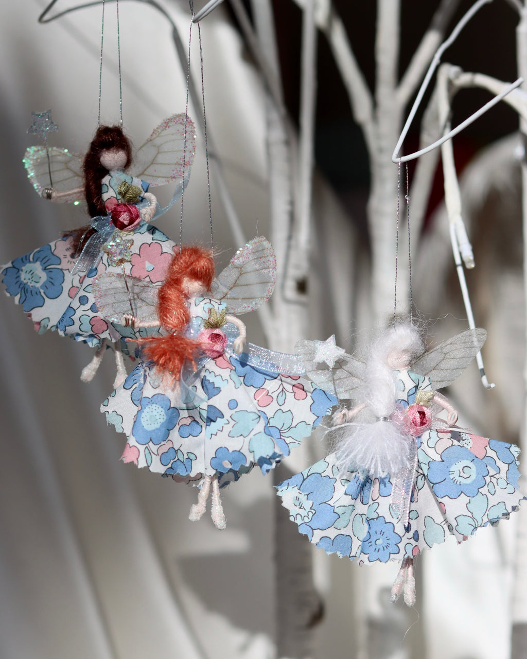 Three Liberty ‘Betsy’ Fairy Decorations